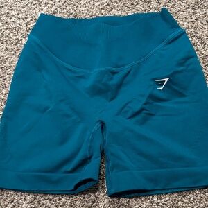 Gymshark Teal Seamless High-Waist Bike Shorts